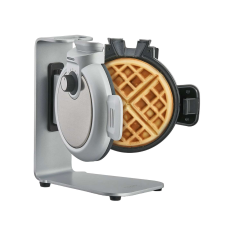 Gofrisütő Caso Germany, WaffleUp, gyors függőleges előkészítés, tapadásmentes réteg, hangjelzés, 5 teljesítményfokozat, fényjelzők, túlmelegedés elleni védelem, könnyen tisztítható, ezüst gofrisütő