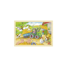 Goki 57420 Élet a tanyán 24 darabos fa puzzle puzzle, kirakós