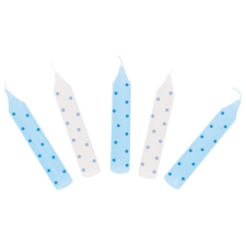 Goki 60698 születésnapi gyertya készlet kék pöttyös party kellék