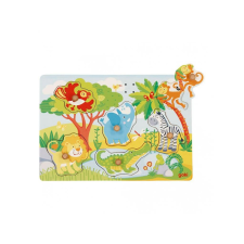 Goki fa játék puzzle: állatkert hanggal, 6 db puzzle, kirakós