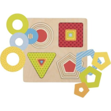 Goki fa réteges puzzle: Geometriai formák, 16 darab (316591) puzzle, kirakós