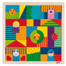 Goki Fa színes farm puzzle, 43 darabos puzzle, kirakós