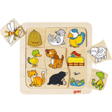  GOKI gyerek puzzle - Állatok otthona puzzle, kirakós