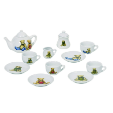 Goki Játék porcelán teáskészlet (macis) tányér és evőeszköz