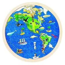 Goki Kétoldalas kör világ puzzle - GK57666 puzzle, kirakós