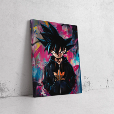  Goku Fekete Kapucniban - Pop Art Vászonkép dekoráció