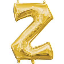  Gold, Arany mini Z betű fólia lufi 33 cm party kellék