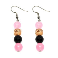 Gold Candy jade és achát fülbevaló fülbevaló