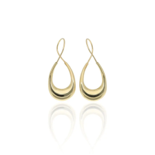 Gold earrings for ladies AU65447 - 14 karátos arany női karika fülbevaló fülbevaló