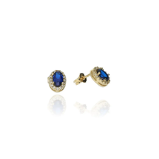 Gold earrings for ladies AU76508 - 14 karátos arany női beszúrós fülbevaló fülbevaló