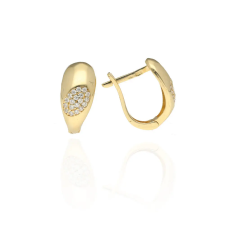 Gold earrings for ladies AU80484 - 14 karátos arany női fülbevaló Francia patentzárral fülbevaló