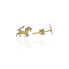 Gold earrings for ladies AU80702 - 14 karátos arany női beszúrós fülbevaló