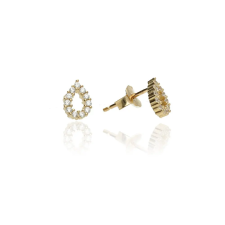 Gold earrings for ladies AU81642 - 14 karátos arany női beszúrós fülbevaló pár fülbevaló