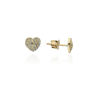 Gold earrings for ladies AU82508 - 14 karátos arany női beszúrós fülbevaló pár