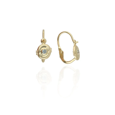 Gold earrings for ladies AU83839 - 14 karátos arany fülbevaló elöl kapcsolódó zárral fülbevaló