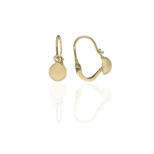 Gold earrings for ladies AU83841 - 14 karátos arany fülbevaló elöl kapcsolódó zárral fülbevaló