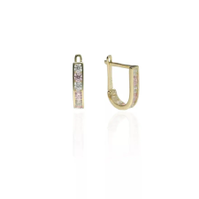 Gold earrings for ladies AU84487 - 14 karátos arany bébi fülbevaló Francia patentzárral fülbevaló