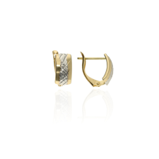 Gold earrings for ladies AU85610 - 14 karátos arany női fülbevaló Francia patentzárral fülbevaló