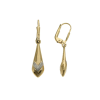 Gold earrings for ladies AU86891 - 14 karátos arany női lógós fülbevaló