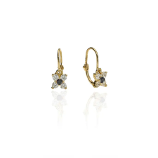 Gold earrings for ladies AU86911 - 14 karátos arany fülbevaló elöl kapcsolódó zárral fülbevaló