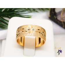  Gold filled metszett széles karikagyűrű-18k-Gitta gyűrű