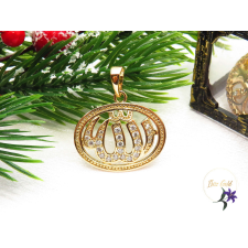  Gold filled ovális medál tűcirkon kövekkel-Minetta-18k medál