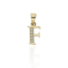 Gold letter pendants 14 K arany F Betű medál - AU-XS1-F-50