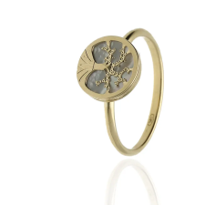 Gold rings AU84182 - 14 karátos női arany eljegyzési gyűrű Méret: 53 gyűrű