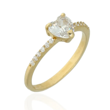 Gold rings AU84892 - 14 karátos női arany gyűrű szív alakú kővel Méret: 54 gyűrű