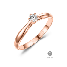 Gold rings NS-605-14K-C - Nina Sara női arany eljegyzési gyűrű gyűrű