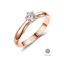 Gold rings NS-607-14K-C - Nina Sara női arany eljegyzési gyűrű gyűrű