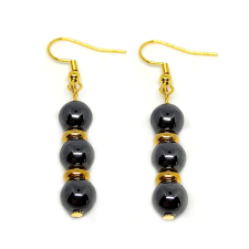  Golden Eye hematit ásvány fülbevaló ajándékdobozban fülbevaló