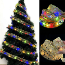 Golden Flippy LED karácsonyi szalag, hossza 4 m, 40 LED, Elemek, Többszínű karácsonyfa izzósor
