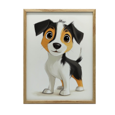 GOLDEN FRAME WALL PLAKÁT JACK RUSSELL TERRIER KUTYA 70x100 grafika, keretezett kép
