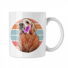 Golden retriever - Fehér Bögre bögrék, csészék