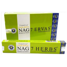 Golden (Vijayshree) Golden Nag 7 Herbs (Hét Gyógynövény) Indiai Füstölő (15db) füstölő