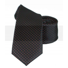  Goldenland slim nyakkendő - Piros-fekete pöttyös