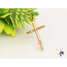  Goldfilled kereszt medál apró cirkóna kövekkel-18K medál