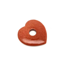 Goldstone vörös fánk szív 40x40mm medál