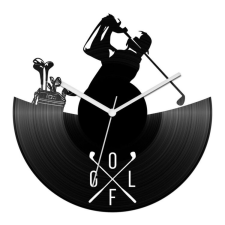  Golfjátékos bakelit óra falióra