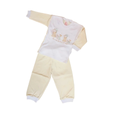 Gólyahír Pamut 2 részes pizsama - Bézs Manós 74-es gyerek hálóing, pizsama