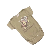 Gólyahír Rövid Ujjú Body Nyomott Mintás - Mogyoró Autós - 68 kombidressz, body