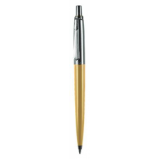  Golyóstoll, 0,8 mm, nyomógombos, dobozban, sárga tolltest, PAX, kék toll