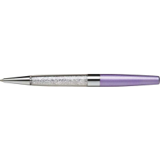  Golyóstoll, világoslila, alul fehér SWAROVSKI® kristállyal töltve, 14cm, ART CRYSTELLA® toll