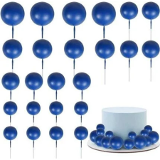  Gömb alakú,sötétkék színű tortadísz,beszúró 20 db/ csomag sütés és főzés