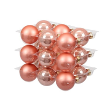  Gömb üveg 4cm barack fényes-matt S/18 karácsonyfadísz