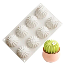  Gömbkaktusz alakú, szilikon forma, 8 adagos sütés és főzés