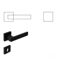 Gomboss/Perfekto Boxer Négyzetrozettás Fekete Szín PZ Gomb/Kilincs zár és alkatrészei