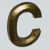 Gomboss/Perfekto C Antik bronz házhoz betű
