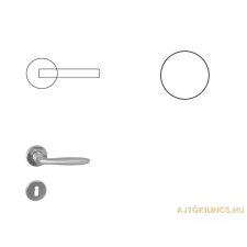Gomboss/Perfekto Easy Körrozettás F1 Alu Ezüst PZ Gomb/Kilincs zár és alkatrészei